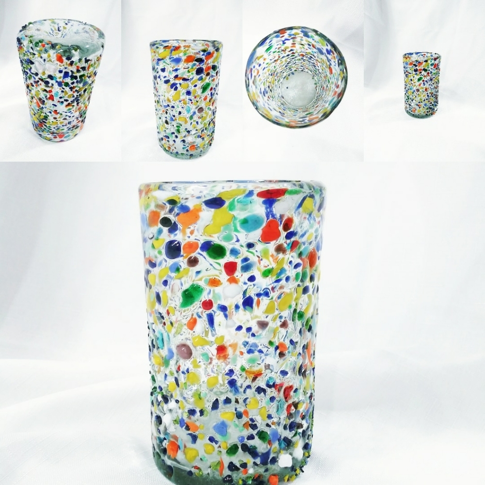 Mexican Blown Pebble Rock glass